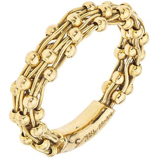 RING IN 18K YELLOW GOLD, TANE Weight: 4.1 g. Size: 5 ¼