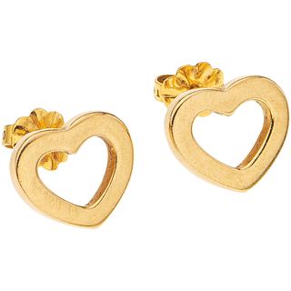 PAIR OF STUD EARRINGS IN 18K YELLOW GOLD, TIFFANY & CO. Weight: 4.2 g. Size: 0.43 x 0.39" (1.1 x 1 cm)