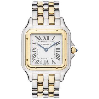 CARTIER PANTHÈRE LADY WATCH IN STEEL AND 18K YELLOW GOLD REF. 4017  Movement: quartz.