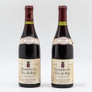 Robert Groffier Chambertin Clos de Beze 1983, 2 bottles