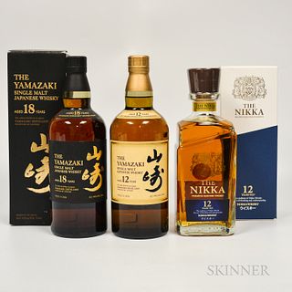 Mixed Japanese, 2 750ml bottles 1 70cl bottle