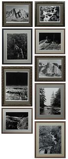 Dave Sloan, "Four Falls," "Back of Eagle Rock," "Eagle Rock," "Whitewater Falls," "Rushing River," "Mountain Scene," "Whitewater," "Gateway," and "Vie
