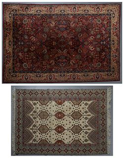 Two Oriental Carpets, 6' 11x 9' 10; and 6' 7 x 9' 8. (2 Pcs.)