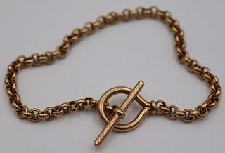 JEWELRY. Tiffany & Co. 14kt Gold Chain Bracelet.