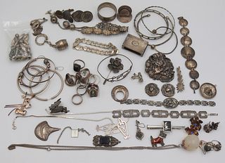 Jewelry. Assorted Grouping of Sterling Jewelry.
