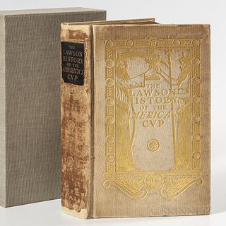 Winfield M. Thompson and Thomas W. Lawson, The Lawson History of the America's Cup, 1902,published Boston, Massachusetts, gilt-stamped cloth cover wit