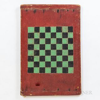 Green- and Black-painted Double-sided Game Board