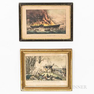 Three Small Framed Currier & Ives Lithographs