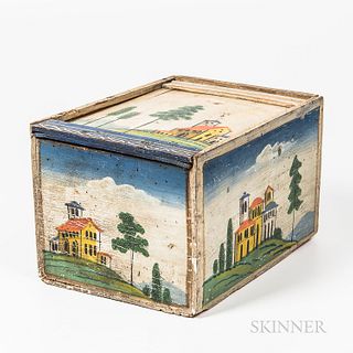 Scandinavian Painted Slide-lid Box