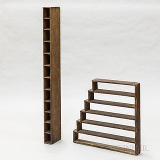 Two Compartmented Shelves