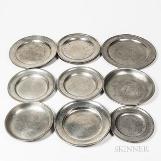 Group of English and Continental Pewter Plates