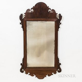 Two Mahogany Scroll-framed Mirrors,England or America, late 18th/early 19th century