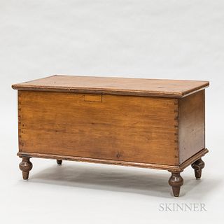 Pine Ball-foot Blanket Chest,probably Pennsylvania, early 19th century