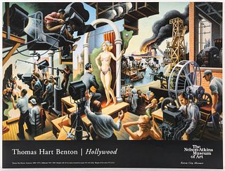 EXHIBITION POSTER FOR THOMAS HART BENTON AND HOLLYWOOD