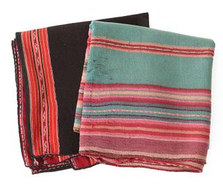 SOUTH AMERICAN WOVEN BLANKET AND WOMAN'S MANTLE