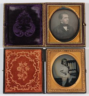 (2) EARLY CASED DAGUERREOTYPES BY IDENTIFIED PHOTOGRAPHERS