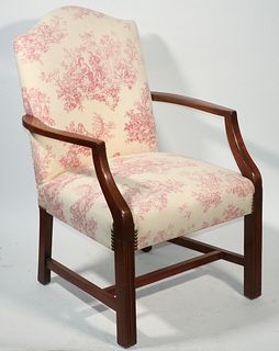 LOLLING CHAIR WITH TOILE UPHOLSTERY