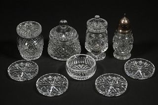 A COLLECTION OF (9) CUT GLASS PCS