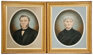 PR OF PORTRAITS OF THE HASKELL FAMILY FROM DEER ISLE, ME, CA. 1880