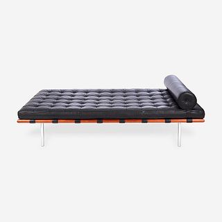 After Ludwig Mies van der Rohe (American, b. Germany, 1886-1969), "Barcelona" Style Daybed, circa 1970s