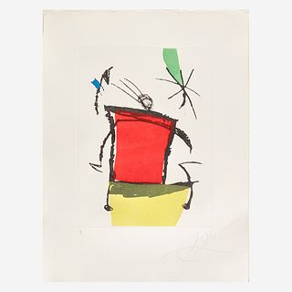Joan Miró (Spanish, 1893-1983), , Chanteur des Rues Plate V