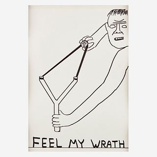 David Shrigley (British, B. 1968), , Untitled (Feel My Wrath)