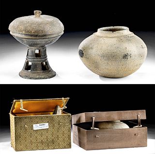 5th C. Korean Silla Stoneware Vessels (pr)