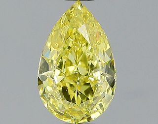 1.04 ct., Fancy Intense Yellow/VS2, Pear cut diamond, unmounted, PK1370-05