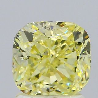 1.7 ct., Fancy Yellow/VS1, Cushion cut diamond, unmounted, GM-0305