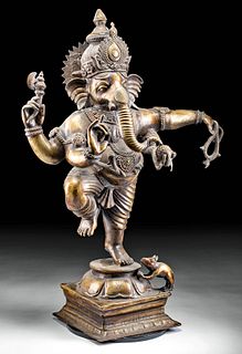 Antique Indian Brass Ganesh Figure