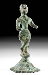 19th C. Indian Brass Standing Female Figure