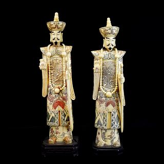 Chinese Polychrome Bone Immortals