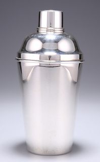 A 20TH CENTURY SILVER-PLATED COCKTAIL SHAKER, by P.H. Vogel