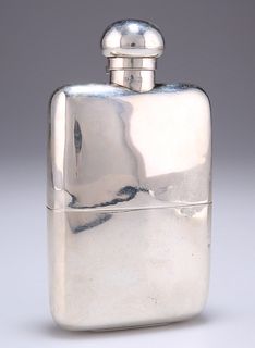A GEORGE V SILVER HIP FLASK AND CUP,?by Finnigans Ltd, Lond