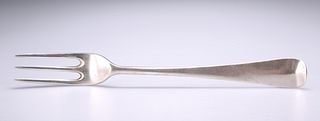 A GEORGE III SILVER THREE-PRONG FORK,?by Hester Bateman, Lo