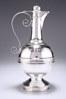 A VICTORIAN SILVER COMMUNION FLAGON,?by?Henry Wilkinson & C