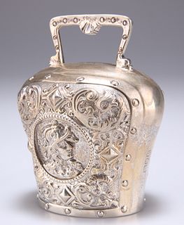 A LATE VICTORIAN SILVER TABLE BELL,?by?John Henry Rawlings,