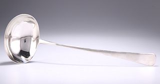 A GEORGE III SILVER LADLE,?maker's mark rubbed, London 1811