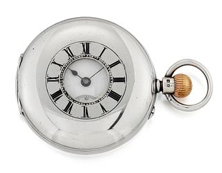 A LATE VICTORIAN SILVER HALF-HUNTER POCKET WATCH, Chester 1