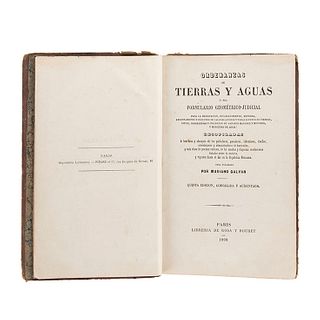 Galván, Mariano. Ordenanzas de Tierras y Aguas. Paris: Librería de Rosa y Bouret, 1868. Dos láminas.