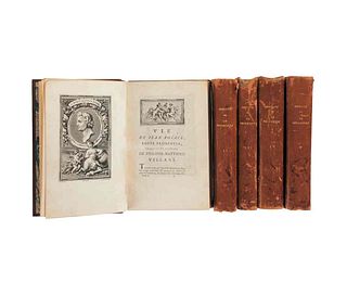 Boccaccio, Giovanni. Le Decameron de Jean Boccace. Londres, 1757 - 1761. Tomos I-V. 115 láminas. Piezas: 5.
