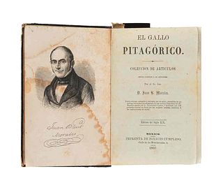 Morales, Juan Bautista. El Gallo Pitagórico. México: Ignacio Cumplido, 1857. Nueva edición corregida y revisada por su autor.
