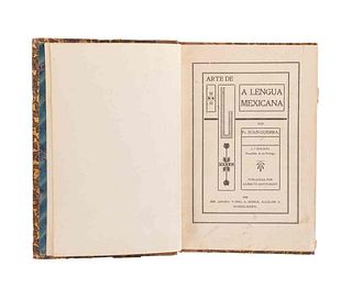 Guerra, Juan. Arte de la Lengua Mexicana que fue Usual entre los Indios del Obispado... Guadalajara, 1900. 2a. edición.