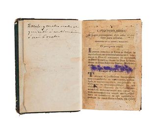 Vázquez G., Antonio / Por un Sacerdote. Catecismo Breve / Catecismo Impreso en el Idioma Mexicano. Puebla, 1847/19. 2 obras en un vol.