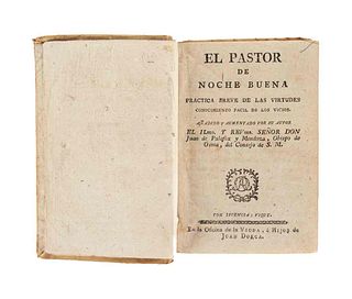 Palafox y Mendoza, Juan de. El Pastor de Noche Buena. Vique: En la Oficina de la VIuda, é Hijos de Juan Dorca, 1800.