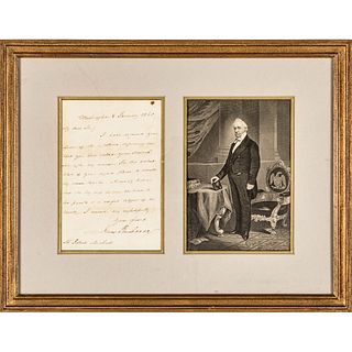 January 8, 1860 JAMES BUCHANAN as President Autograph Letter Signed