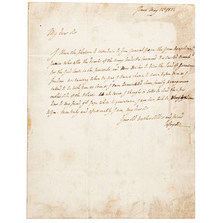1824 MARQUIS DE LAFAYETTE ALS General Pepe's Introduction to Gen. Marinus Willet