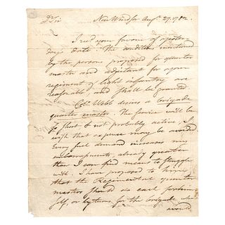 1782 TIMOTHY PICKERING, Signed Revolutionary War Autograph Letter 