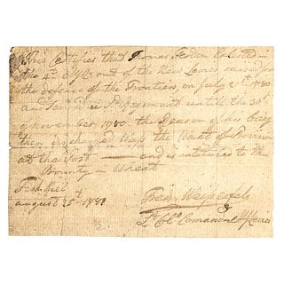 1781 Revolutionary War FREDERICK VON WEISENFELS, Signed Manuscript Document 