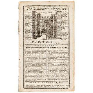 October 1757, THE GENTLEMANS MAGAZINE, Contemporary Reporting of the French and Indian War